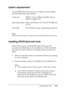 Page 263Working with Fonts263
C
C
C
C
C
C
C
C
C
C
C
C
System requirements
To use EPSON BarCode Fonts, your computer system should 
meet the following requirements:
Note:
EPSON BarCode Fonts can only be used with EPSON printer drivers.
Installing EPSON BarCode Fonts
Follow these steps to install EPSON BarCode Fonts. The 
procedure described here is for installation in Windows 98; the 
procedure for other Windows operating systems is nearly the 
same.
1. Make sure that the printer is off and that Windows is...