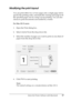 Page 97Using the Printer Software with Macintosh97
4
4
4
4
4
4
4
4
4
4
4
4
Modifying the print layout
You can print either two or four pages onto a single page and to 
specify the printing order, automatically resizing each page to fit 
the specified paper size by using Layout printing. You can also 
choose to print documents surrounded by a frame.
For Mac OS X users
1. Open the Print dialog box.
2. Select Layout from the drop-down list.
3. Select the number of pages you want to print on one sheet of 
paper...