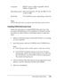 Page 419Information about Fonts419
C
C
C
C
C
C
C
C
C
C
C
C
Note:
EPSON BarCode Fonts can only be used with Epson printer drivers.
Installing EPSON BarCode Fonts
Follow the steps below to install EPSON BarCode Fonts. The 
procedure described here is for installation in Windows 98; the 
procedure for other Windows operating systems is nearly the 
same.
1. Make sure that the printer is off and that Windows is running 
on your computer.
2. Insert the printer software CD-ROM in the CD-ROM drive.
Note:
❏If the...