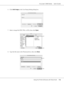 Page 116AcuLaser C2800 Series Users Guide
Using the Printer Software with Macintosh116
6. Click Add Image on the User Stamp Setting dialog box.
7. Select a image file (PDF, PNG, or JPG), then click Open.
8. Type the file name in the Watermark box, then click Save.
 