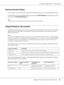 Page 121AcuLaser C2800 Series Users Guide
Using the Printer Software with Macintosh121
Making Extended Settings
You can make various settings in the Extended Settings dialog box, for example Skip Blank Page.
For Mac OS X users, open the Print dialog box and select Printer Settings from the drop-down list, 
then select the Extended Settings tab.
Note:
The printer driver’s online help provides details on printer driver settings.
Using the Reserve Job Function
The Reserve Job function allows you to store print jobs...