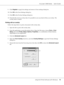 Page 70AcuLaser C2800 Series Users Guide
Using the Printer Software with Windows70
9. Click Register to apply the settings and return to Form settings dialog box.
10. Click OK in the Form Settings dialog box.
11. Click OK in the Overlay Settings dialog box.
12. Print the file saved as overlay data. It is possible to save any kind of file as an overlay. The 
overlay data is created.
Printing with an overlay
Follow the steps below to print a document with overlay data.
1. Open the file to print with overlay...