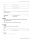 Page 113Add-CRThe CR command is added.
CR=CR, LF=CR-LF, FF=CR-FF
CR-XXThe CR and LF commands are added.
CR=CR-LF, LF=CR-LF, FF=CR-FF
Output Color
Purpose:
To specify the color mode to Color or Black and White. This setting is used for a print job that does
not specify a print mode.
Values:
Black and White*Prints in the black and white mode.
ColorPrints in the color mode.
PS Settings
Use the PS Settings menu to change printer settings that only affect jobs using the PostScript
emulation printer language.
Note:...