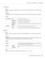 Page 125Banner Sheet
Note:
Banner Sheet feature is available only when the optional 250-sheet paper cassette unit is installed on the
printer.
Purpose:
To specify the position of banner sheet, and also specify the tray in which the banner sheet is loaded.
Values:
Insert Position Off*Does not print the banner sheet.
Start SheetInserted before the first page of every job.
End SheetInserted after the last page of every job.
Start&End
SheetInserted before the first page of every job and after the last page of every...