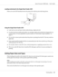 Page 81Loading Letterhead in the Single Sheet Feeder (SSF)
When you use the SSF letterhead enters the printer first with the print side facing down.
Using the Single Sheet Feeder (SSF)
❏Load only one size and type of print media during a single print job.
❏To achieve the best possible print quality, use only high-quality print media that is designed for use
in laser printer. For more guidelines on print media, see “Print Media Usage Guidelines” on
page 67.
❏Do not add or remove print media when the printer is...