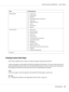 Page 94Item Printing Options
Image Options❏Output Color
❏Image Quality
❏Brightness
❏Basic Features/Advanced Features
❏Image Type
❏Image Adjustment
❏Screen
❏Color Balance
❏Defaults
Printer Features❏Feature Sets
❏Gray Guaranteed
❏Feed Orientation
❏Paper Type
❏Substitute Tray
❏Custom Paper Auto Orientation
❏Image Enhancement
❏Draft Mode
❏Skip Blank Pages
❏Halftone Screen Lock
❏High speed for monochrome documents
❏Trapping
❏Letterhead Duplex Mode
Summary
Printing Custom Size Paper
This section explains how to print...