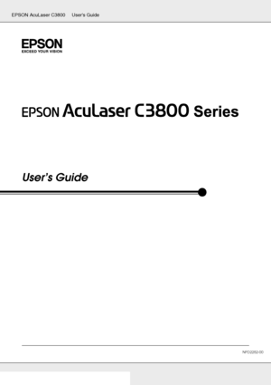 Page 1EPSON AcuLaser C3800 Users Guide
User’s Guide
NPD2252-00
 