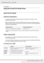 Page 163Using the PCL6/PCL5 Printer Driver163
EPSON AcuLaser C3800 Users Guide
Chapter 7 
Using the PCL6/PCL5 Printer Driver
About the PCL Mode
Hardware requirements
Your printer must meet the following hardware requirements to be able to use the 
PCL6/PCL5 printer driver.
Memory requirements for using the PCL6/PCL5 printer driver are shown below. Install 
optional memory modules into your printer if the amount of memory currently installed does 
not meet your printing needs.
* Printing may not be possible with...