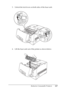 Page 327
Replacing Consumable Products327
9
9
9
9
9
9
9
9
9
9
9
9
3. Unlock the lock levers on both sides of the fuser unit.
4. Lift the fuser unit out of the printer as shown below.
 