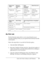 Page 97
Using the Printer Software with Windows97
4
4
4
4
4
4
4
4
4
4
4
4
Re-Print Job
The Re-Print Job option allows you to store the job you are 
currently printing so that you can reprint it later directly from the 
control panel.
Follow the steps below to use the Re-Print Job option.
1. Click the Basic Settings  tab.
2. Select the  Collate in Printer  check box. Specify the number of 
copies to be printed, and make other printer driver settings as 
appropriate for your document.
3. Click the  Optional...