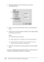 Page 176
176Using the Printer Software with Macintosh
2. Select the 
Reserve Job On  check box, then select 
Confidential Job .
3. Enter a user name and job name in the corresponding text  boxes.
4. Set the password for the job by entering a four-digit number  in the password text box.
Note:
❏Password must be four digits.
❏ Only numbers from 1 through 4 can be used for password.
❏ Keep password in a safe place. You must enter the correct 
password when printing a Confidential Job.
5. Click  OK. The printer...