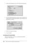 Page 190
190Using the Printer Software with Macintosh
3. Under Printer Sharing Set Up, click 
Printer Sharing Setup.
4. The Printer Sharing dialog box appears. Select the  Share this 
Printer  check box, then type the printer name and password 
information as needed.
5. Click  OK to apply the settings.
6. Close  Chooser.
Accessing the shared printer
Follow the steps below to access your printer from another 
computer on the network.
 