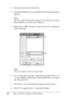 Page 80
80Using the Printer Software with Windows
1. Click the 
Advanced Layout  tab.
2. Click  New/Delete . The User Defined Watermarks dialog box 
appears.
Note:
The User Defined Watermarks dialog box also appears by clicking 
New/Delete  in the Watermark dialog box.
3. Select  Text or BMP  and type a name for the new watermark 
in the Name box.
Note:
This screen appears when you select  Text.
4. If you select  Text, type the watermark text in the  Text box. If 
you select  BMP, click  Browse ,  s e l e c t...