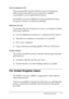 Page 11Safety Instructions7
Ozone exposure limit
The recommended exposure limit for ozone is 0.1 parts per
million (ppm) expressed as an average time-weighted
concentration over an eight (8) hour period.
The EPSON AcuLaser C8600 laser printer generates less than
0.1 ppm for 8 hours of continuous printing.
Minimize the risk
To minimize the risk of exposure to ozone, you should avoid the
following conditions:
❏
Use of multiple laser printers in a confined area (see above)
❏
Operation in conditions of extremely...