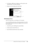 Page 183Setting Up Your Printer on a Network183
5
5
5
5
5
5
5
5
5
5
5
5
6. For Windows 2000, select whether to use the printer as the 
default printer or not, then click Next.
7. Make sure of the settings, then click Finish.
.
With Windows NT 4.0
Follow the steps below to set Windows NT 4.0 clients.
You can install the printer driver of the shared printer, if you have 
Power Users or more powerful access rights even if you are not 
the Administrator.
1. Click Start, point to Settings, then click Printers.
2....