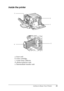 Page 21Getting to Know Your Printer21
1
1
1
1
1
1
1
1
1
1
1
1
Inside the printer
a. fuser unit
b. toner cartridge
c. waste toner collector
d. photoconductor unit
e. intermediate transfer unit
a
b
c
d
e
 