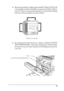 Page 1515
❏Because the printer weighs approximately 55 kg (121 lb) with 
consumable products installed, one person should not lift or 
carry it. Three or more people should carry the printer, lifting 
it by the correct positions as shown below.
❏Be careful not to touch the fuser, which is marked CAUTION 
HIGH TEMPERATURE, or the surrounding areas. If the printer 
has been in use, the fuser and the surrounding areas may be 
very hot.
heavier on this side
Fuser
CAUTION HIGH TEMPERATURE
 