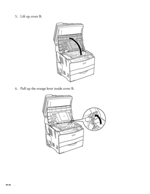 Page 8888Maintenance
5. Lift up cover B.
6. Pull up the orange lever inside cover B.
 