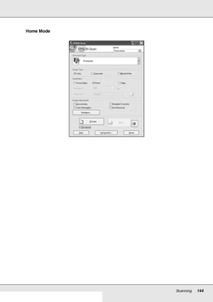 Page 144Scanning144
Home Mode
 