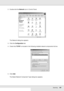 Page 189Scanning189
2. Double-click the Network icon in Control Panel.
The Network dialog box appears.
3. Click the Configuration tab.
4. Check that TCP/IP is included in the following installed network components list box.
5. Click Add.
The Select Network Component Type dialog box appears.
 