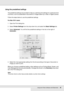 Page 95Using the Printer Software with Macintosh95
Using the predefined settings
The predefined settings are provided to help you optimize print settings for a particular kind 
of printout, such as presentation documents or images taken by a video or digital camera.
Follow the steps below to use the predefined settings.
For Mac OS X users
1. Open the Print dialog box.
2. Select Printer Settings from the drop-down list, and select the Basic Settings tab.
3. Select Advanced. You will find the predefined settings...