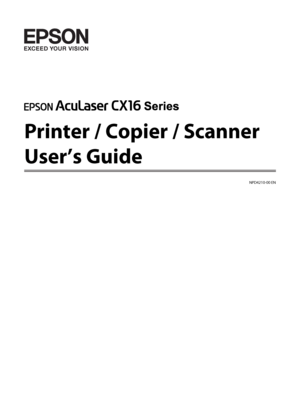 Page 1Printer / Copier / Scanner
User’s Guide
NPD4210-00 EN
 