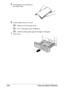 Page 238Clearing Media Misfeeds 226
5Fan the paper you removed and 
then align it well.
6Load the paper face up in Tray 3.
Make sure that the paper is flat.
Do not load paper above the  mark.
Slide the media guides against the edges of the paper.
7Close Tray 3.
 