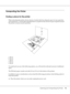 Page 73Cleaning and Transporting the Printer73
Transporting the Printer
Finding a place for the printer
When relocating the printer, always choose a location that has adequate space for easy operation 
and maintenance. Use the following illustration as a guide for the amount of space required around 
the printer to ensure smooth operation.
a. 20 cm
b. 20 cm
c. 30 cm
d. 50 cm
e. 30 cm
To install and use any of the following options, you will need the indicated amount of additional 
space.
The 250-sheet paper...