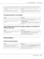 Page 156AcuLaser M4000 Series Users Guide
Troubleshooting156
The optional product is not available
The remaining service life of the imaging cartridge is not updated (For 
Windows users only)
Printout Problems
The font cannot be printed
You may not be using the correct interface cable. If you are using the USB interface, use a Revision 2.0 cable.
Your application software is not properly set up for 
your printer.Make sure that the printer is selected in your application 
software.
Your computer system’s memory...