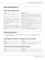 Page 163AcuLaser M4000 Series Users Guide
Troubleshooting163
Paper Handling Problems
Paper does not feed properly
Problems Using Options
To confirm your options are installed correctly, print a status sheet. See “Printing a Status Sheet” 
on page 155 for details.
The message Invalid AUX /IF Card appears on the LCD panel
Feed jam when using the optional paper cassette
Cause What to do
The paper guides are not set correctly. Make sure that the paper guides in all the paper cassettes 
and the MP tray are set to the...