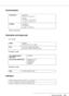 Page 194Product Information194
Environmental
*Without condensation
Standards and Approvals
U.S. model: 
European model: 
Australian model:
Interface
TemperatureOperation:
50 to 95 °F (10 to 35 °C)
Storage: 
–4 to 104 °F  (–20 to 40 °C)
1 month at 104 °F (40 °C)
HumidityOperation:
* 
20 to 80% RH
Storage:
* 5 to 85% RH
SafetyUL60950-1
CAN/CSA-C22.2 No. 60950-1
EMCFCC Part 15 Subpart B Class B
CAN/CSA-CEI/IEC CISPR 22 Class B
Low voltage directive 
2006/95/ECEN60950-1
EMC directive 2004/108/ECEN55022 Class B...