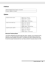 Page 175Product Information175
Interface
Options
Monocolor Preference Mode:
This printer is designed to be used for high-color output.  However, if you usually print using 
black only, you can contact Epson technical support for information about a monocolor 
preference mode available on the printer.  If you decide you want to implement the mode, 
the technical support representative can also help you take the necessary steps to do that.
USB 2.0 Hi-Speed (Device Class for computers)
Ethernet 100BASE-TX/10...