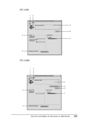 Page 202Uso del controlador de impresora en Macintosh202
4
4
4
4
4
4
4
4
4
4
4
4
EPL-6200
EPL-6200L
12
63
5
7
8
12
6
3
5
7
4
8
 