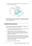 Page 327Sustitución de productos consumibles327
9
9
9
9
9
9
9
9
9
9
9
9
9. Cierre la cubierta frontal hasta que un clic le indique que se 
ha cerrado correctamente.
Cuando sustituya el cartucho de tóner, debería limpiar también 
e l  r o d i l l o  d e  p a p e l ,  s e g ú n  s e  d e s c r i b e  e n  “ L i m p i e z a  d e  r o d i l l o s  d e l  
papel” de la página 338.
Unidad fotoconductora
Tenga en cuenta las precauciones de manipulación siguientes a la 
hora de sustituir unidades fotoconductoras.
❏Al...