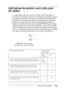 Page 364Solución de problemas364
11
11
11
11
11
11
11
11
11
11
11
11
Indicadores de estado y error (sólo para 
EPL-6200L)
Los indicadores Ready (Activa) (verde) y Error (rojo) que se 
encuentran en la parte superior de la impresora pueden aportar 
los primeros indicios de que hay un problema. El estado de los 
indicadores, encendidos, apagados o parpadeantes, indican el 
estado de la impresora, tal y como se describe más abajo. La 
ventana de Alerta de Estado de la utilidad EPSON Status Monitor 
3 indica qué...