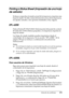 Page 378Solución de problemas378
11
11
11
11
11
11
11
11
11
11
11
11
Printing a Status Sheet (Impresión de una hoja 
de estado)
Si desea comprobar el estado actual de la impresora, imprima una 
hoja de estado. En ella consta información acerca de la impresora, 
los ajustes actuales y las opciones instaladas si hay alguna.
EPL-6200
Pulse el botón @ Information (Información) del panel de control. 
El indicador Data (Datos) parpadea y la impresora imprime la 
hoja de estado.
Las hojas de estado también pueden...