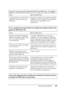 Page 427Solución de problemas427
11
11
11
11
11
11
11
11
11
11
11
11
Aparece el mensaje Invalid AUX I/F Card (I/F opc. no válido)
Causa Qué se puede hacer
La impresora no puede leer la 
tarjeta de interfaz opcional 
instalada.Apague la impresora y saque la tarjeta. 
Confirme que el modelo de la tarjeta de 
interfaz sea compatible con la 
impresora.
No se suministra papel desde la unidad de bandeja inferior de 
papel de 500 hojas A4.
Causa Qué se puede hacer
Quizá la unidad de bandeja 
inferior de papel de 500...