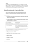 Page 474Trabajo con las fuentes474
C
C
C
C
C
C
C
C
C
C
C
C
Nota:
En función de la densidad de impresión, o de la calidad o el color del 
papel, el código de barras quizá no se pueda leer con todos los lectores de 
códigos de barras. Imprima una muestra y compruebe que el código de 
barras se pueda leer antes de imprimir grandes cantidades.
Especificaciones de la fuente BarCode
Esta sección contiene detalles sobre las especificaciones de 
entrada de caracteres para cada fuente BarCode de EPSON.
EPSON EAN-8
❏EAN-8...