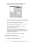 Page 76Uso del controlador de impresora para Windows76
3
3
3
3
3
3
3
3
3
3
3
3
4. Seleccione una marca de fondo en la lista desplegable 
Watermark Name (Nombre Marca de Fondo).
5. Seleccione la posición en la página donde quiera imprimir la 
marca de fondo desde la lista desplegable Location (Posición).
6. Ajuste la posición Offset horizontal o vertical.
7. Ajuste la intensidad de la imagen de la marca de fondo con la 
barra deslizante Intensity (Intensidad).
8. Ajuste el tamaño de la marca de fondo con la...