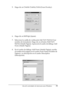 Page 79Uso del controlador de impresora para Windows79
3
3
3
3
3
3
3
3
3
3
3
3
5. Haga clic en Create Overlay Data (Crear Overlay).
6. Haga clic en Settings (Ajuste).
7. Seleccione la casilla de verificación Use Form Name (Usar 
nombre de formulario). Haga clic en el botón Add Form 
Name (Añadir Página). Aparecerá el cuadro de diálogo Add 
Form (Añadir Página).
8. En el cuadro de diálogo Add Form (Añadir Página), escriba 
el  nombr e de l a pág ina en el cuadr o For m N ame (N ombr e de 
Página) y su...