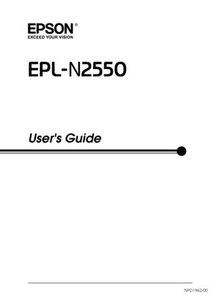 Page 1Users Guide
®
NPD1962-00
 