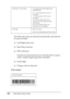 Page 308308Information about FontsThe following codes are inserted automatically and need not 
be input by hand:
❏Left/Right quiet zone
❏Start/Stop character
❏FNC1 character
It inserts for discernment from Code128 and for a pause 
of the variable length application identifier.
❏Check digit
❏Change code set character
Print sample
Number of characters It changes with the Application 
Identifier (AI).
01: 4 characters (01) and 13 
numbers
17: 4 characters (17) and 6 
numbers
10: 4 characters (10) and 
maximum of 20...