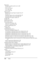 Page 336336Index
Paper jams
All paper cassettes and Cover A, 242
Cover A, 232
Cover A or B, 235
Cover DM, 240
how to clear, 231
Paper sources
550-Sheet Universal Paper Cassette Unit, 39
MP tray, 38
selecting a paper source (automatically), 40
selecting a paper source (manually), 40
Standard lower paper cassette, 39
Parallel, 282
Parallel menu, 164
PCL6 mode, 313, 328
PCL6 printer driver
About the PCL6 Mode, 146
hardware requirements, 146
system requirements, 146
Pickup roller
cleaning, 223
PostScript printer...