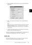 Page 74Using the Standard Printer Software61
3
3
3
3
3
3
3
3
3
3
3
3
4. Select the Reserve Job On check box and click the Re-Print 
Job button.
5. Enter a user name and job name in the corresponding text 
boxes. 
Note:
If you want to create a thumbnail of the first page of a job, select the 
Create a thumbnail check box. Thumbnails can be accessed by 
entering http:// followed by the internal print server’s IP address in 
a Web browser.
6. Click OK. The printer prints your document, and stores the 
print job...