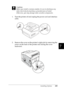 Page 218Installing Options205
7
7
7
7
7
7
7
7
7
7
7
7
c
Caution:
Before you install a memory module, be sure to discharge any 
static electricity by touching a grounded piece of metal. 
Otherwise, you may damage static-sensitive components.
1. Turn the printer off and unplug the power cord and interface 
cable.
2. Remove the cover on the printer’s right side by removing the 
screw on the back of the printer and sliding the cover 
backward.
 
 