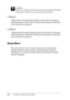 Page 365352Functions of the Control Panel
c
Caution:
Make sure that the printed image does not extend beyond the edge 
of the paper. Otherwise, you may damage the printer.
T Offset B
Adjusts the vertical printing position on the back of the paper 
when printing on both sides. Use this if the printout on the back 
is not where you expected.
L Offset B
Adjusts the horizontal printing position on the back of the paper 
when printing on both sides. Use this if the printout on the back 
is not where you expected....