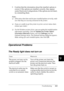 Page 274Troubleshooting261
9
9
9
9
9
9
9
9
9
9
9
9
3. Confirm that the information about the installed options is 
correct. If the options are installed correctly, they appear 
under Hardware Configurations. If the options are not listed, 
try reinstalling them.
Note:
❏If the status sheet does not list your installed options correctly, make 
sure that they are securely connected to the printer.
❏If you are unable to get the printer to print a correct status sheet, 
contact your dealer.
❏For the Windows printer...