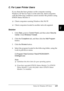 Page 432Notice for Windows XP Users419
F
F
F
F
F
F
F
F
F
F
F
F
C. For Laser Printer Users
If you share the laser printers on the computer running 
Windows XP Service Pack 2 on the network, client computers 
with the following conditions cannot monitor the printers using 
EPSON Status Monitor 3:
❏Client computers running Windows Me/98/95
❏Client computers located in another network segment
Solution
1. Click Start, point to Control Panel, and then select Security 
Center. Click Windows Firewall.
2. Click the...