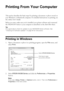 Page 2424Printing From Your Computer
Printing From Your Computer
This section describes the basic steps for printing a document or photo stored on 
your Windows or Macintosh computer. For detailed instructions on printing, see 
the online User’s Guide.
Before you start, make sure you’ve installed your printer software and connected 
the NX300/305 Series to your computer as described on the Start Here sheet.
Tip: 
It’s a good idea to check for updates to your NX300/305 Series software. See 
“Checking for...