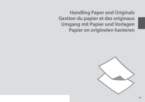 Page 191
Handling Paper and Originals
Gestion du papier et des originaux Umgang mit Papier und Vorlagen Papier en originelen hanteren
 